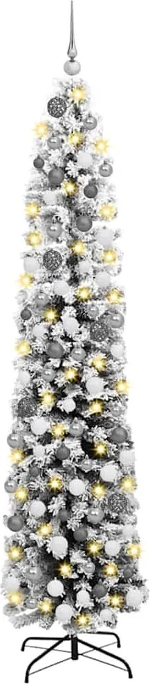 vidaXL Brad de Crăciun artificial Verde 180 cm PVC și oțel și plastic