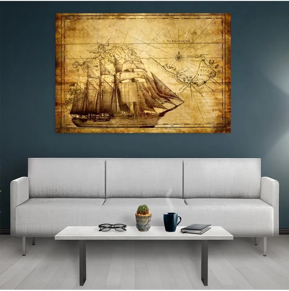 Tablou canvas Old Ship 120x80 cm