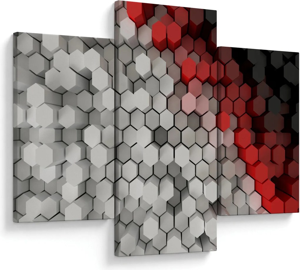 Tablou - 3D hexagoane (90x60 cm)