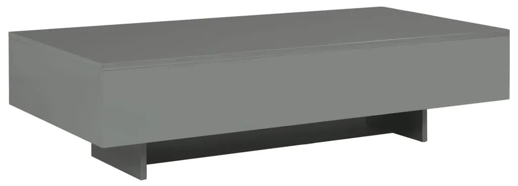 282991 vidaXL Măsuță de cafea, gri lucios, 115 x 55 x 31 cm, MDF