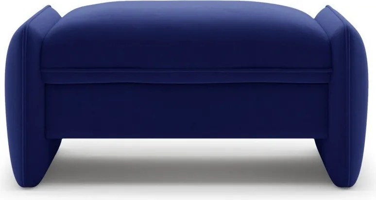 Taburet albastru cu tapițerie din catifea Georgia – Micadoni
