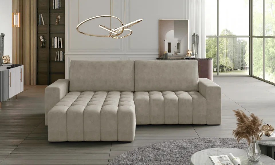 Coltar extensibil cu spatiu pentru depozitare, 250 x 175 x 92 cm, Bonett L1, Eltap