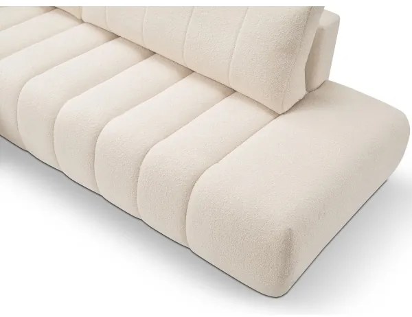 Canapea colțar extensibilă cu spațiu depozitare, model DESIO stânga, bej