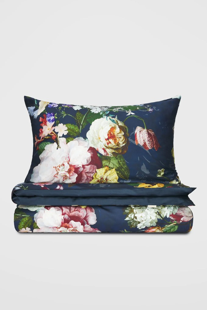 Lenjerie de pat Essenza Home Fleur bleumarin 140x200 cm