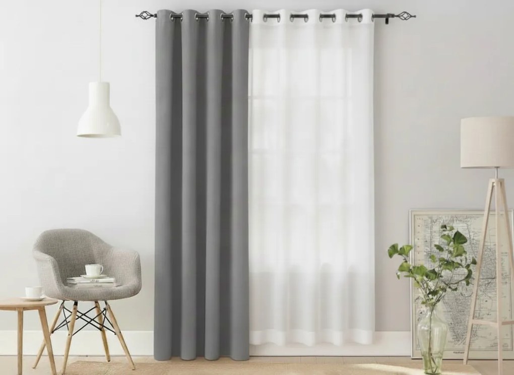 Draperie gri deschis OXFORD 140x250 cm Agatat: Rejansa