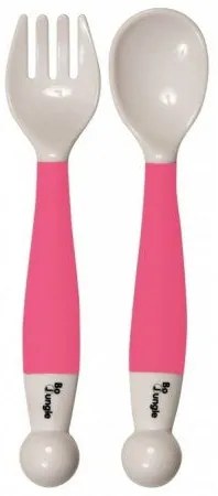 SET TACAMURI COPII LINGURITA SI FURCULITA ROZ FLEXIBILE - BO JUNGLE (BJB571100)