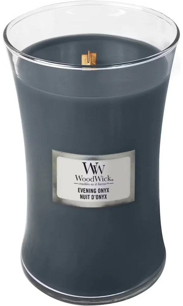 Lumânare parfumată vază mare WoodWick EveningOnyx, 609 g