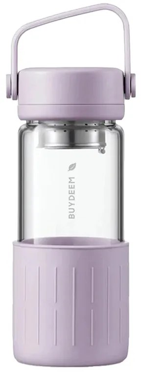 Sticla cu infuzor Buydeem CD1008-PP, 325 ml, Preparare controlata, Maner, Violet