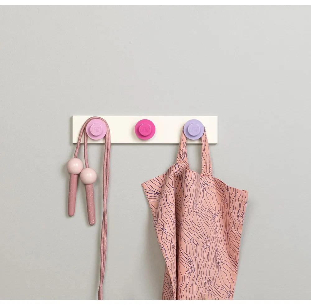 Cuier de perete LEGO®, roz-gri