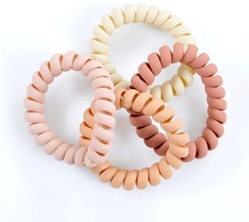 Set 4 elastice fir de telefon in nuante de roz