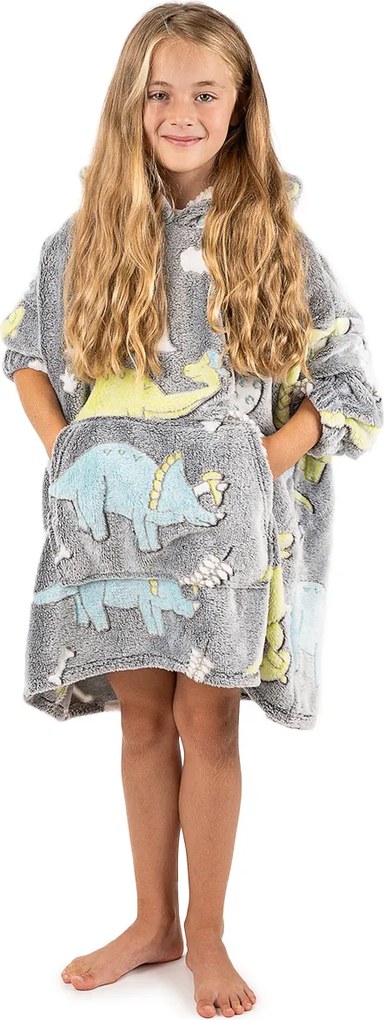 Hanorac imitație de blăniță 4Home Dino, fluorescent,  70 x 70 cm