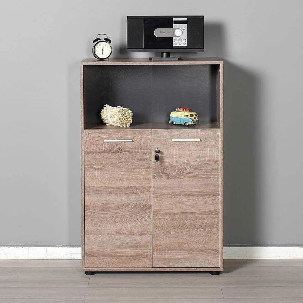 Biblioteca Adore New York, 2 usi cu cheie, 3 rafturi, 72 x 110 x 34 cm