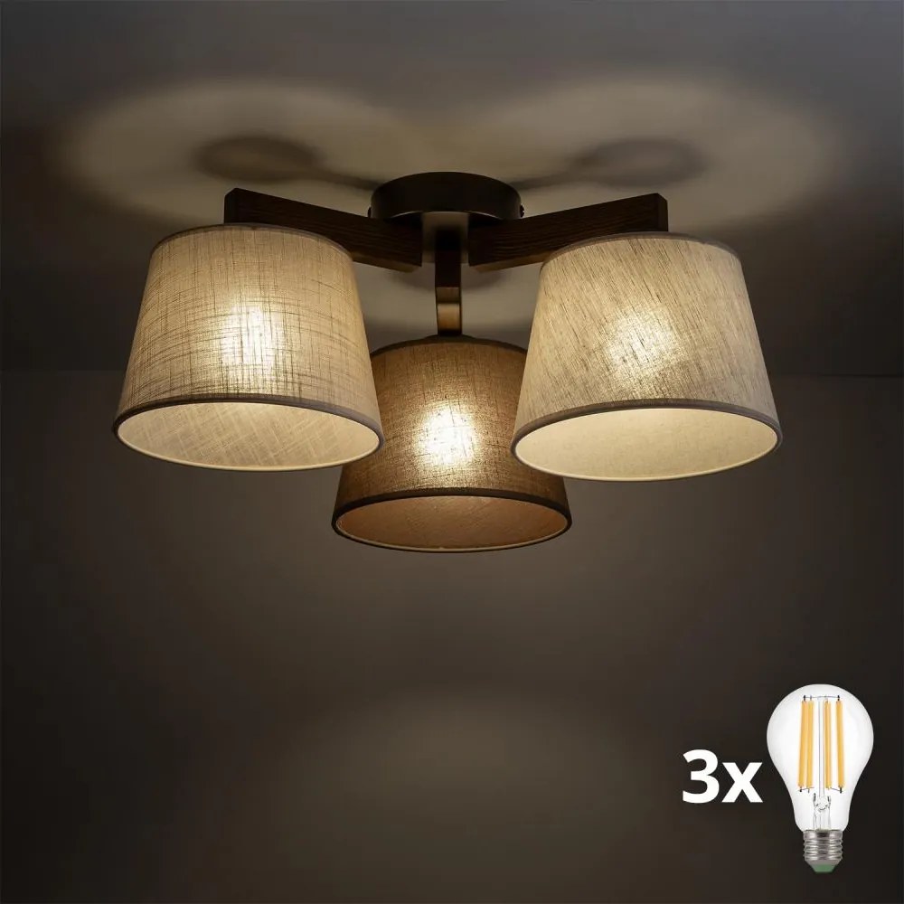 BRILAGI - lustră LED aplicată LATTE 3xE27/15W/230V pin/mix