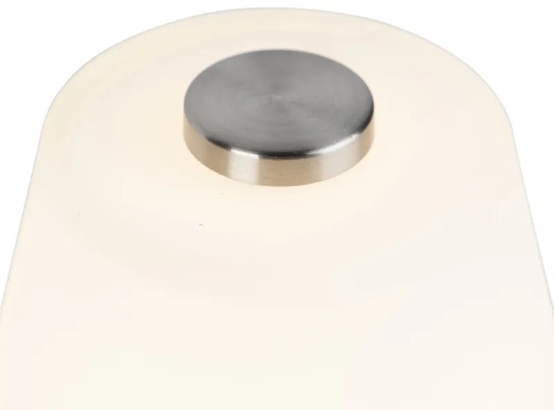 Lampă de masă de design din oțel cu dimmer inclus LED - Regno