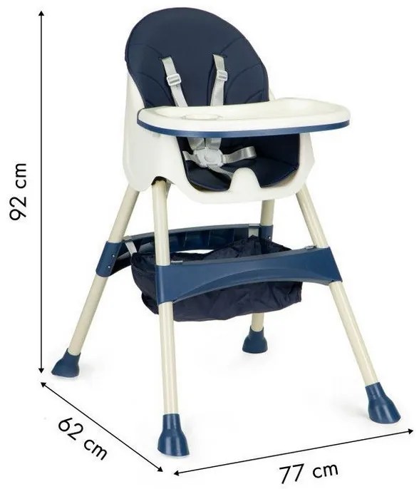Scaun de masa 2 in 1 Ecotoys HC-823 - Bleumarin