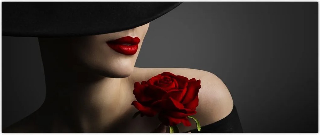 Tablou - Femeia cu flori (120x50 cm)