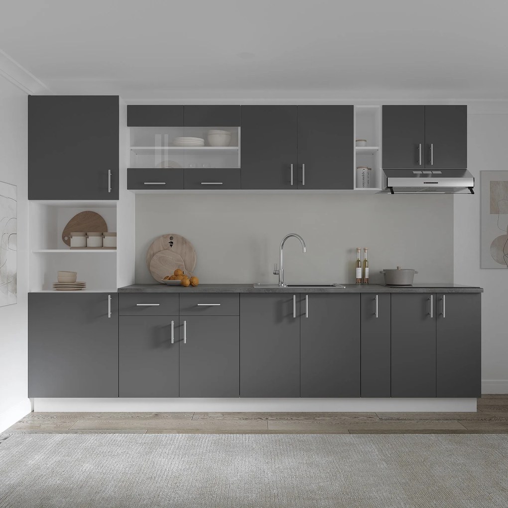 Corp haaus Karo, Antracit/Alb, 20 x 50 x 80 cm