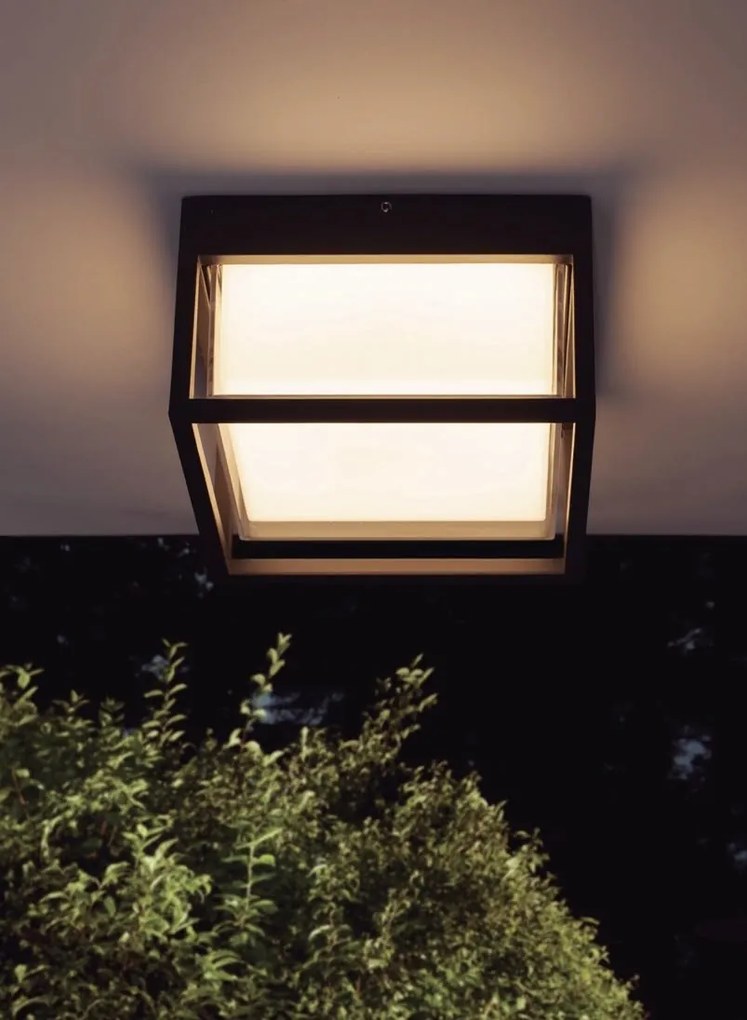 Plafoniera LED iluminat exterior modern IP65 CHAMONIX gri inchis