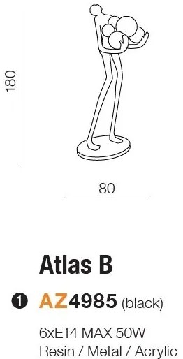 Lampadar tip Statueta design modern decorativ ATLAS B