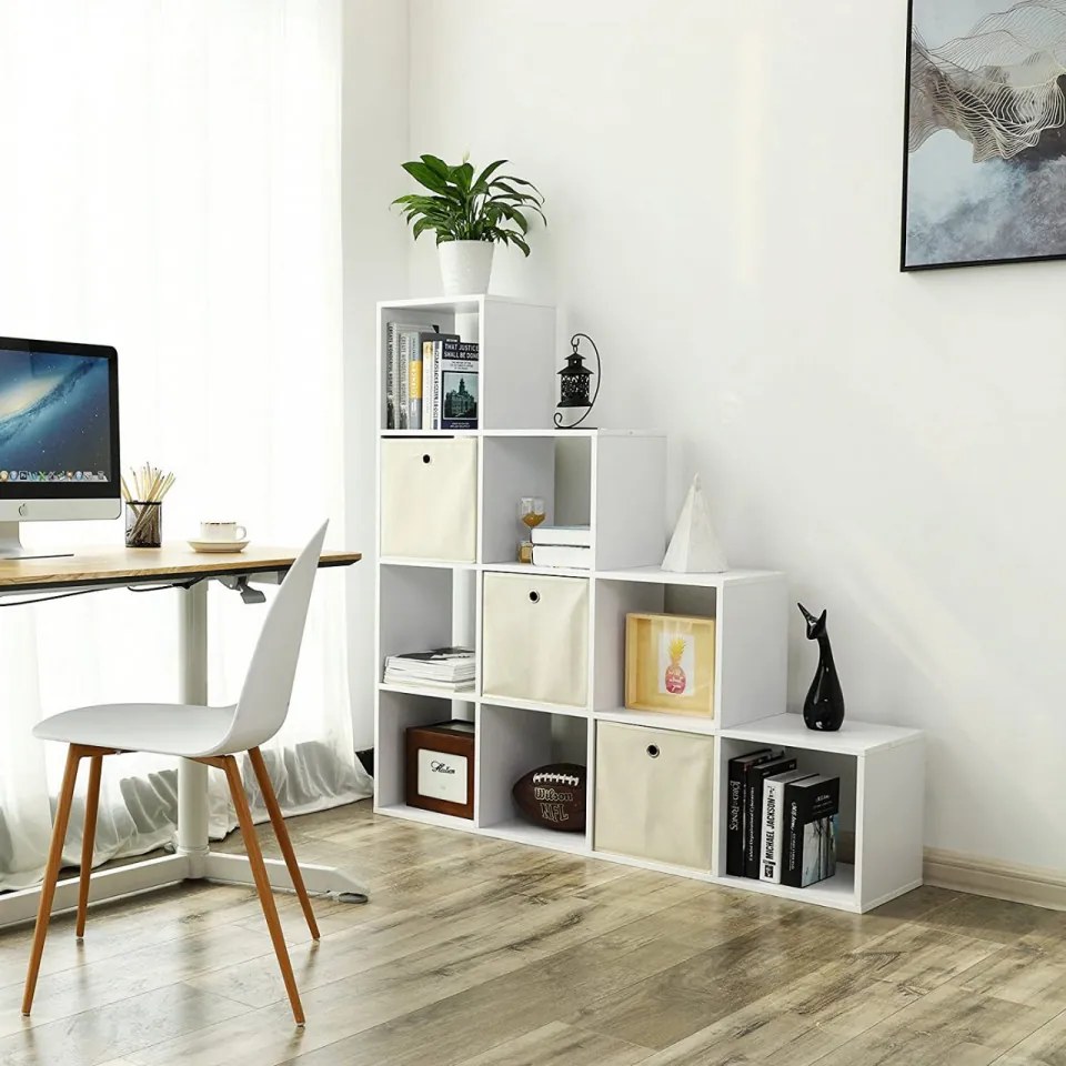 Biblioteca Living, PAL Melaminat, Alb, Vasagle, LBC10WTV1