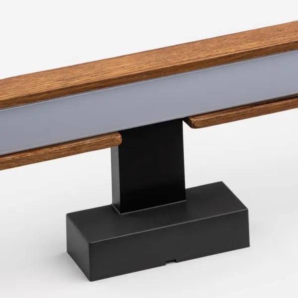 Aplică LED pentru oglindă Brilagi WOODY MIRROR LED/15W/230V IP44 stejar/negru