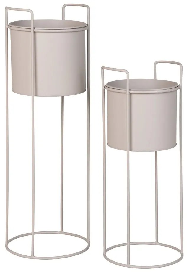 Ghivece decorative 2 buc. din metal ø 21,5 cm Rabo – House Nordic