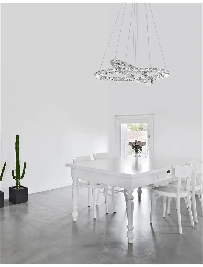 Lustra LED ovala cristal Celine 66x44cm NVL-7403001