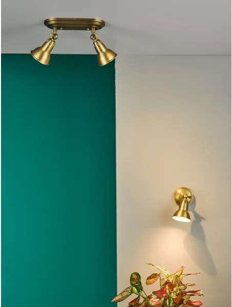 Där Lighting NAT0742 - Aplică de perete tip spot NATHANIEL 1xGU10/11W/230V alamă