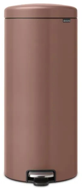 Cos de gunoi cu pedala Brabantia NewIcon 1008853, 30 L, Inchidere lina, Baza antiderapanta, Maro satinat
