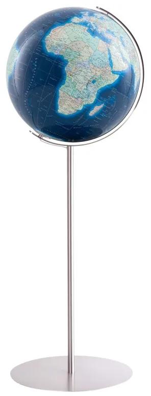 Glob de podea cu lumina Duo Azzurro Regent Steel Ø 40cm