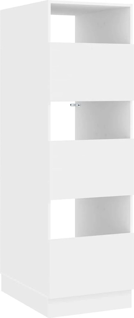 vidaXL Dulap de rufe cu depozitare cu ușă Alb Lemn compozit