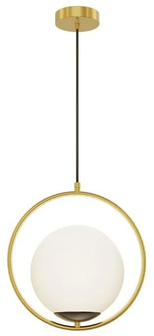 Lustra Pe Calbu Moderna Cu Glob Mat Alb E27 maxim 60W