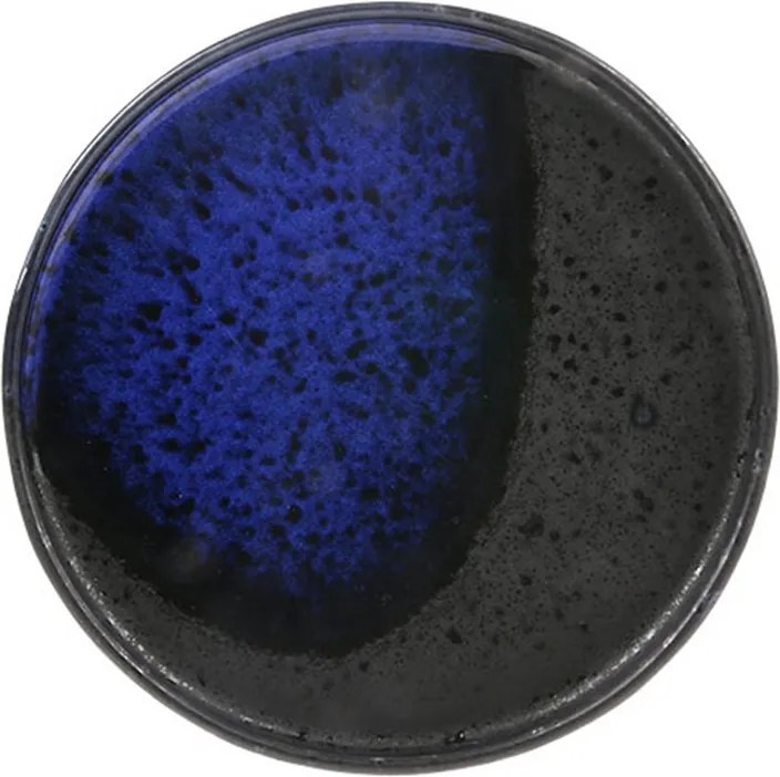 Farfurie intinsa albastru cobalt din ceramica 17 cm Kyoto HK Living