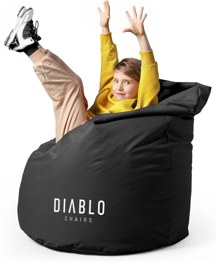 Fotoliul tip puf Diablo Chairs pentru copii: Negru