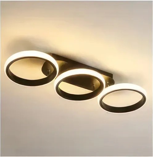 Plafonieră dimabilă LED/30W/230V 3000-6500K neagră Wi-Fi Tuya + telecomandă