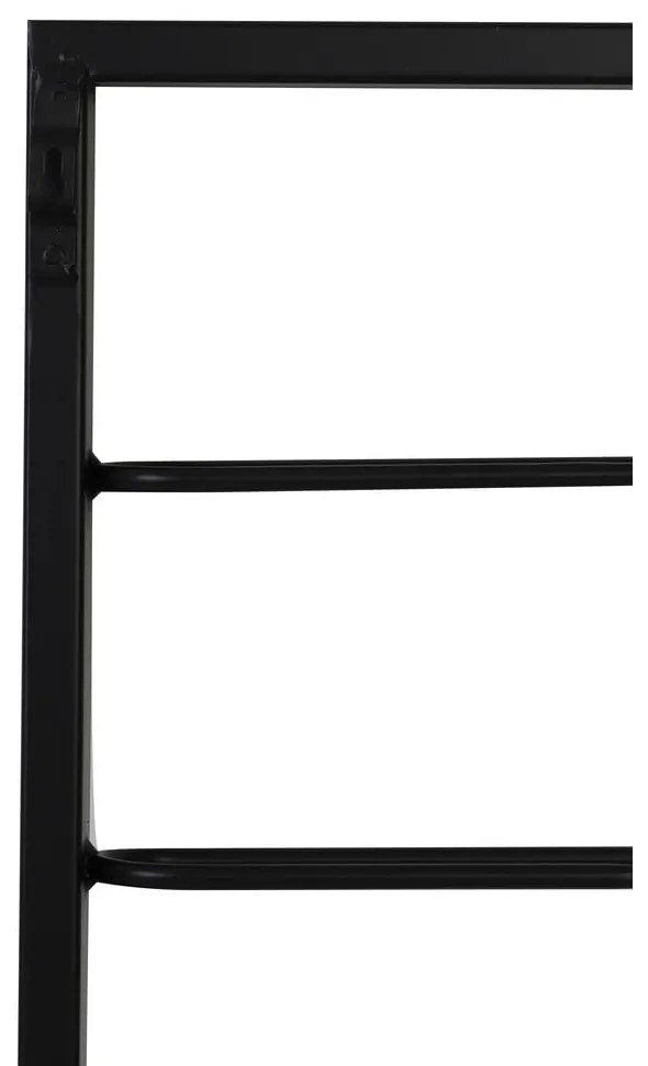 Raft pentru sticle de vin negru pentru perete din metal 42x120x6 cm Macaben – Light &amp; Living