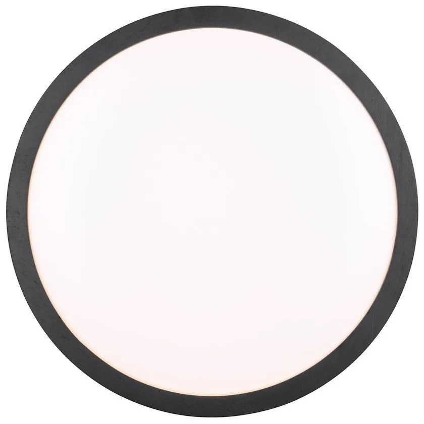 Plafonieră neagră LED ø 40 cm Iseo – Trio