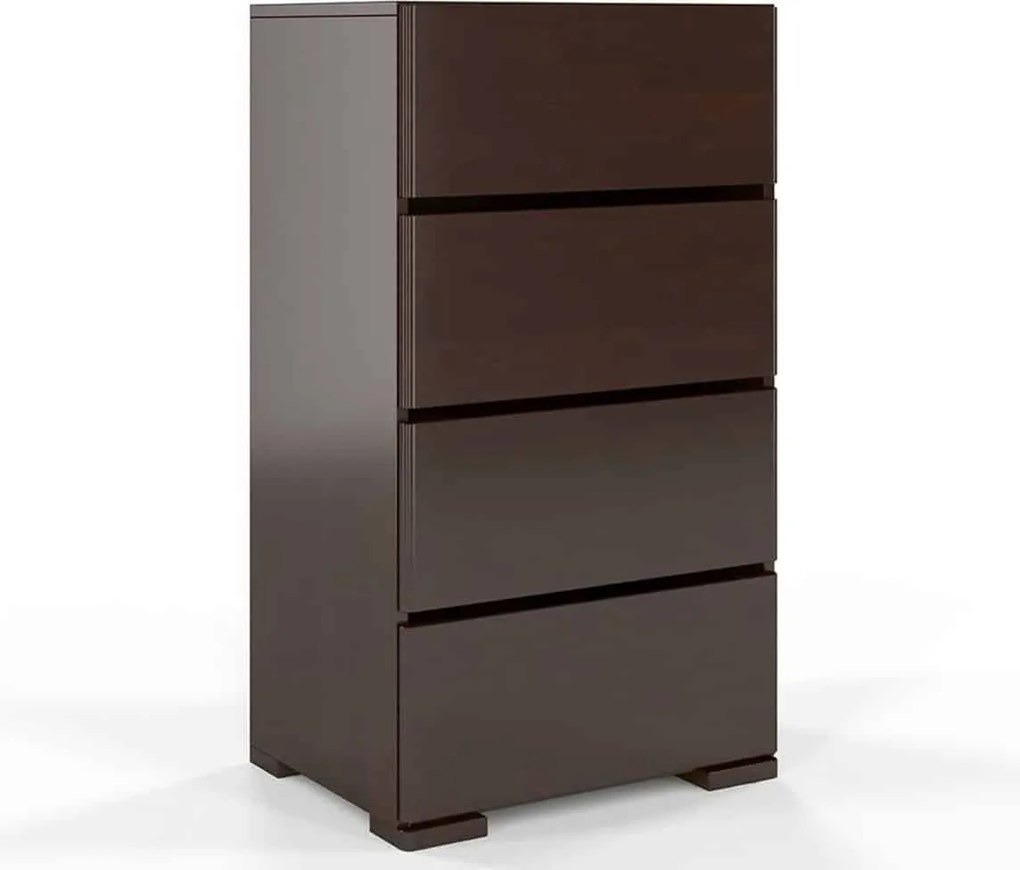 Comodă lemn masiv TerraCraft Fag 4 Sertare, 60 × 45 × 108 cm - Natural