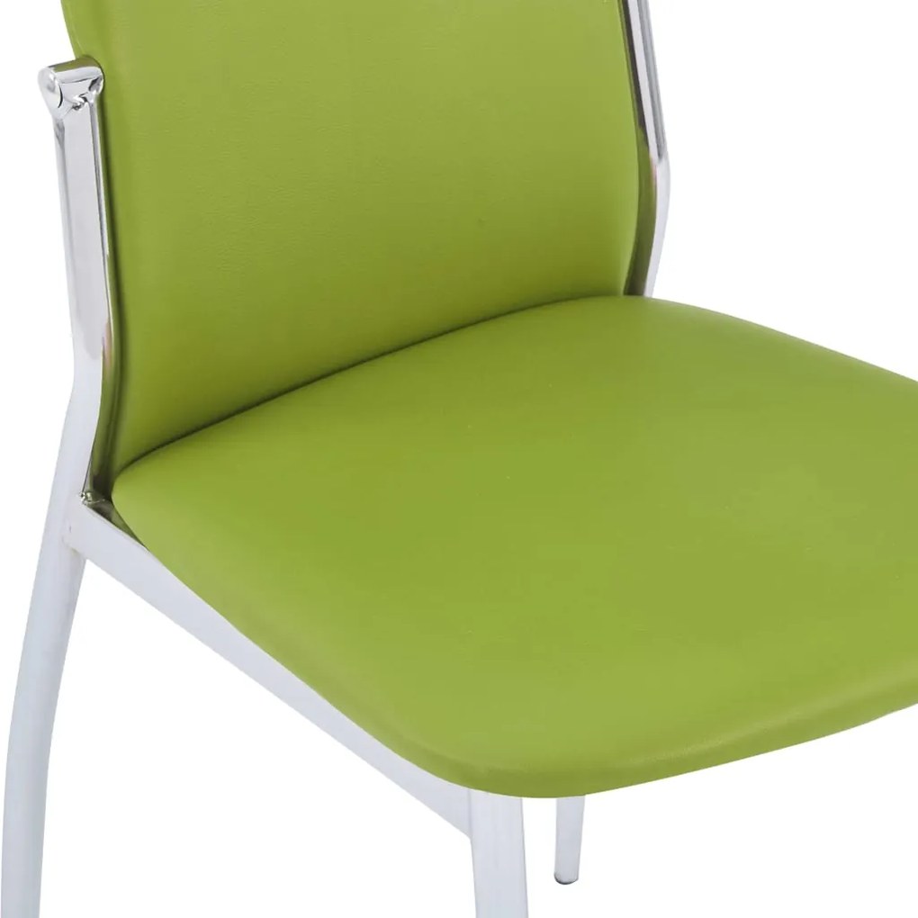 Set mobilier de bucatarie, 9 piese, verde, piele ecologica Verde, 9