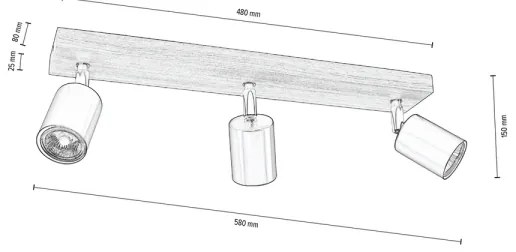 Spot de tavan Spot-Light DO2910356 MANARA 3xGU10/5W/230 nuc