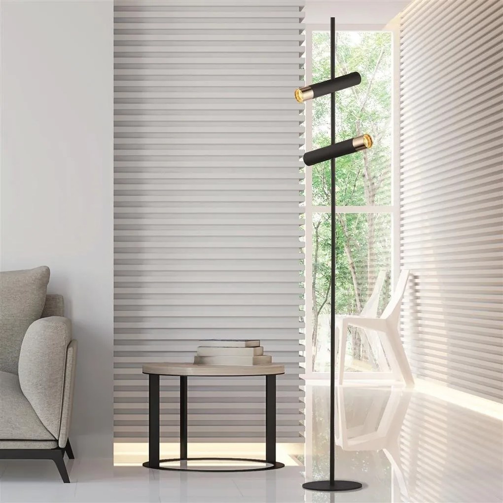 Lampa de podea cu 2 spoturi LED directionabile Cylinder