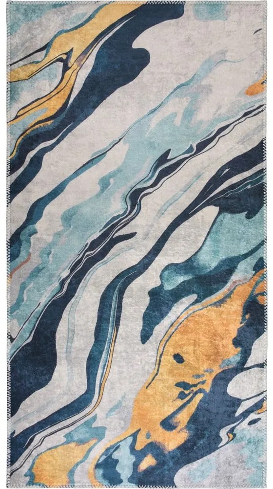 Covor galben-albastru lavabil 80x150 cm Colors of Joy – Vitaus