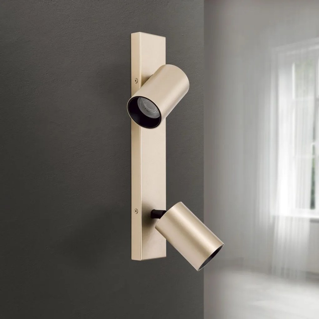 Aplica de perete/tavan cu Spoturi stil minimalist modern SEAN 2L auriu