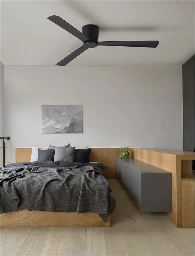 Ventilator de tavan cu telecomanda design modern DELL negru