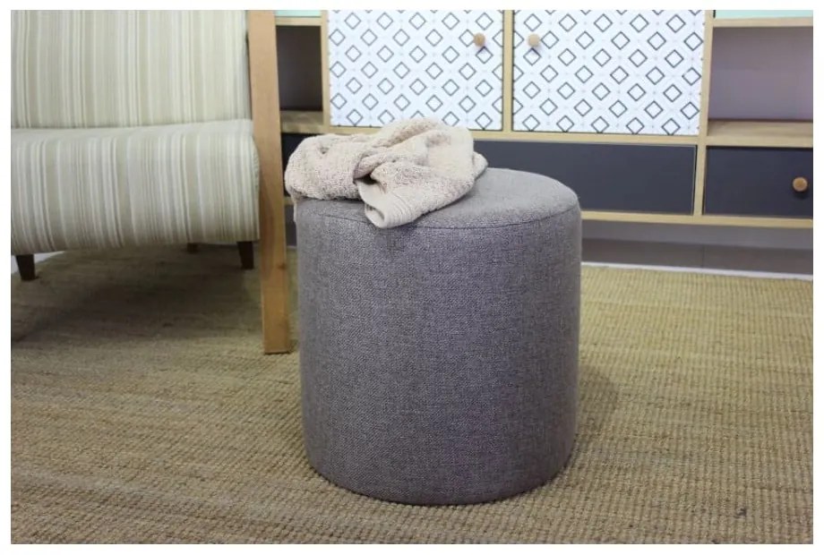 Taburet gri Silindir – Balcab Home