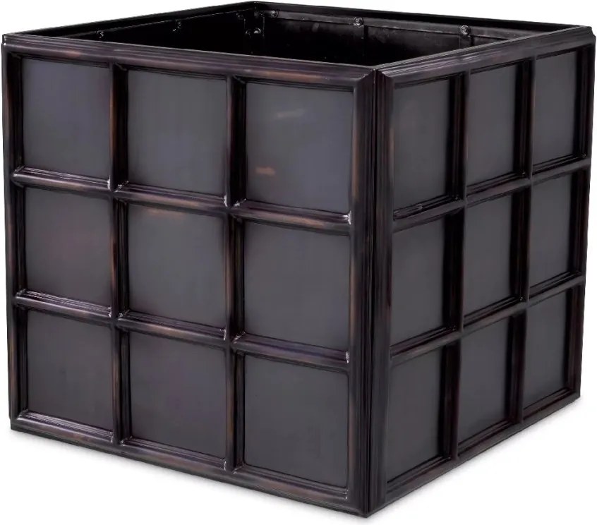 Ghiveci, Vas decorativ din otel inoxidabil Grid M bronz vintage