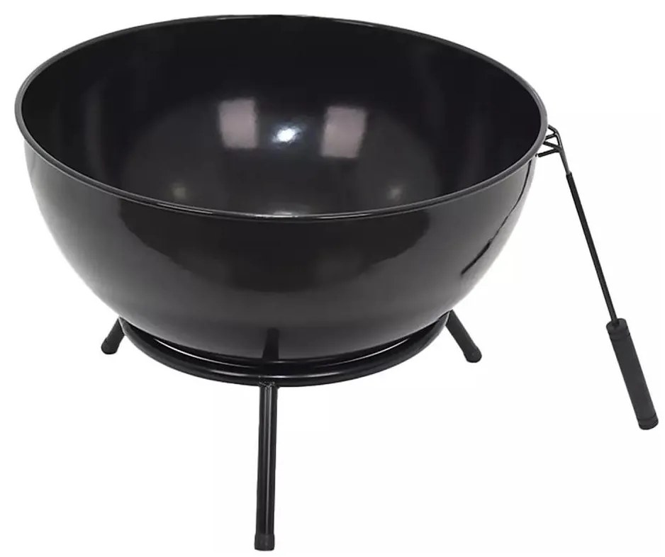 Focar portabil pentru lemne 57x30 cm, negru