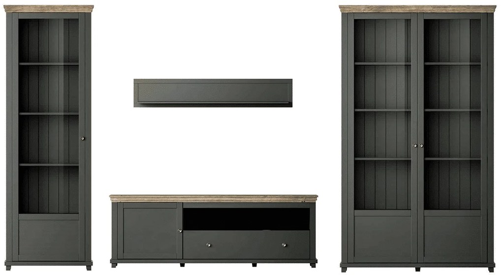 Set Living Jardon I, Lemn Masiv, Grafit
