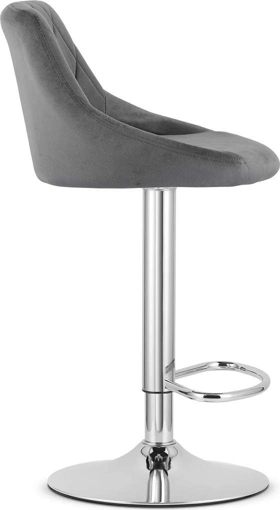 Reducere Scaun de bar gri VELVET KAST II. calitate.