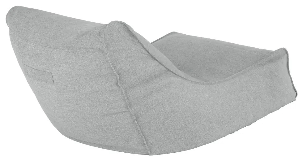 Fotoliu tip sac, material textil gri deschis, EGALEO
